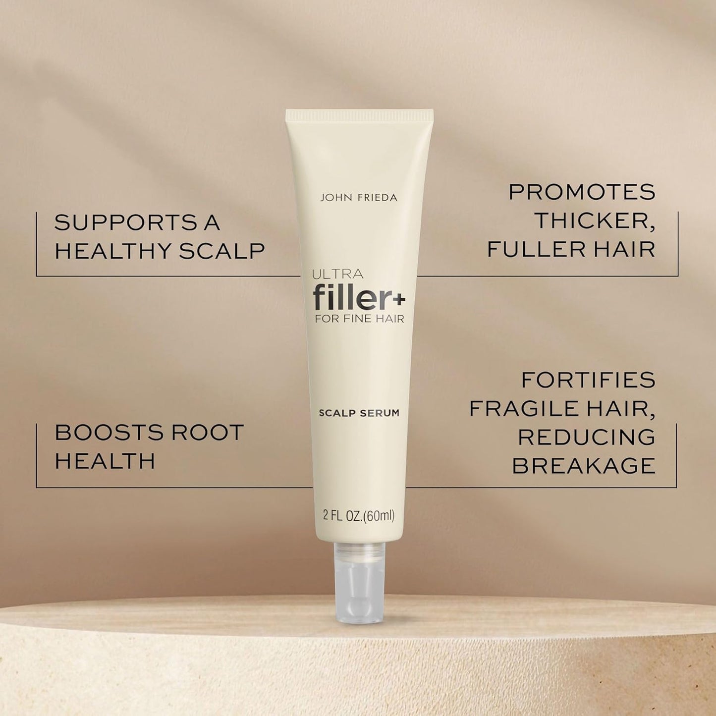 John Frieda ULTRAFiller+ Scalp Serum – Økt Hårtetthet & Fyldigere Hår (Biotin + Peptider)