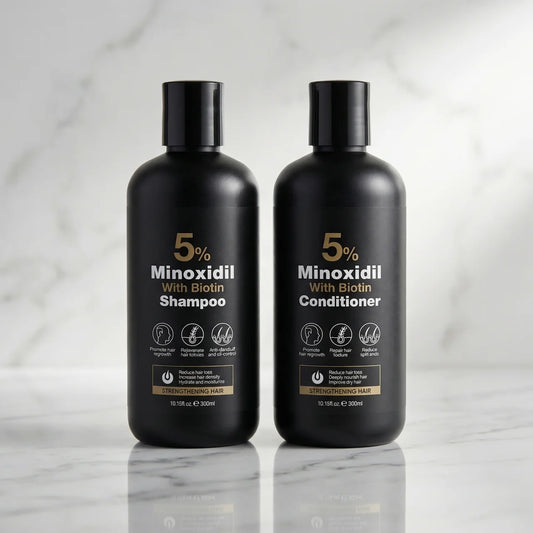 Minoxidil Shampoo & Conditioner 5% – For sunnere hodebunn og sterkere hår (600 ml)