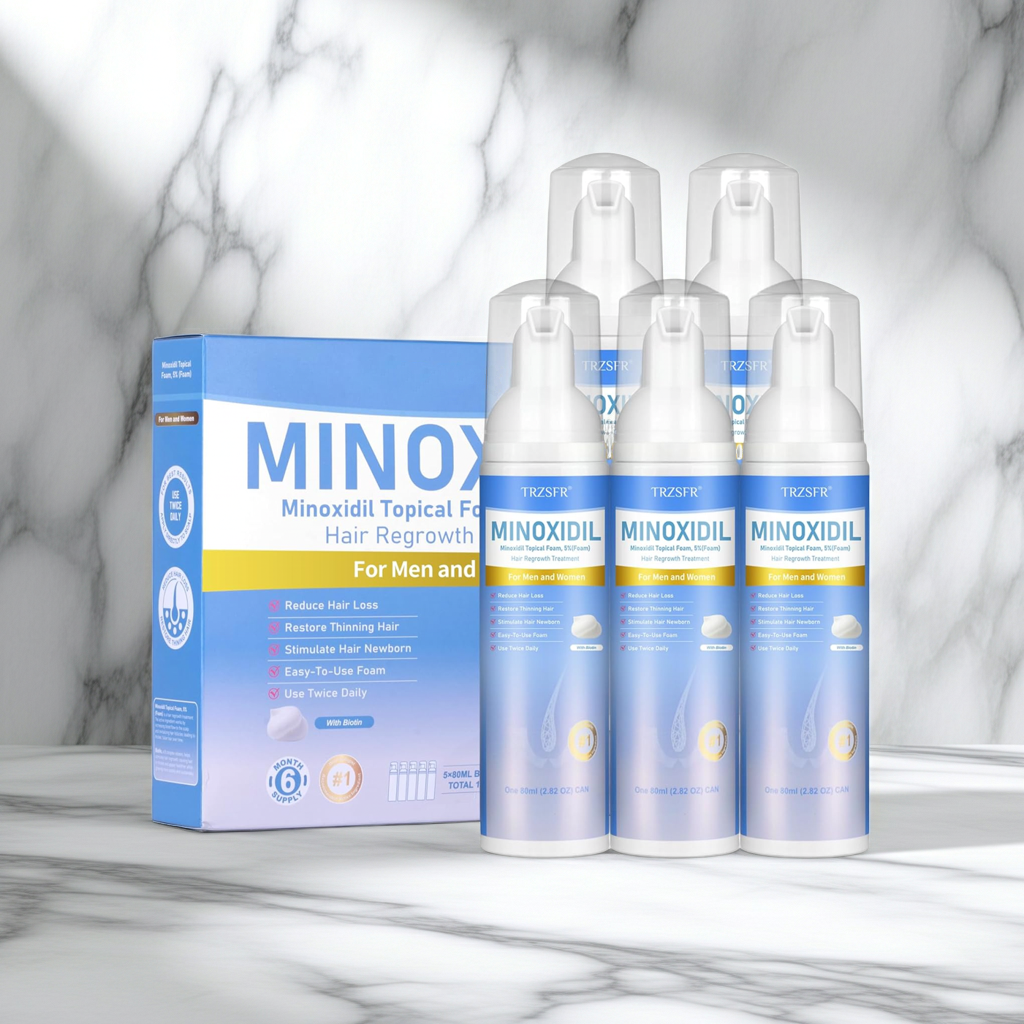 Minoxidil 5% Foam - 6 måneders forbruk