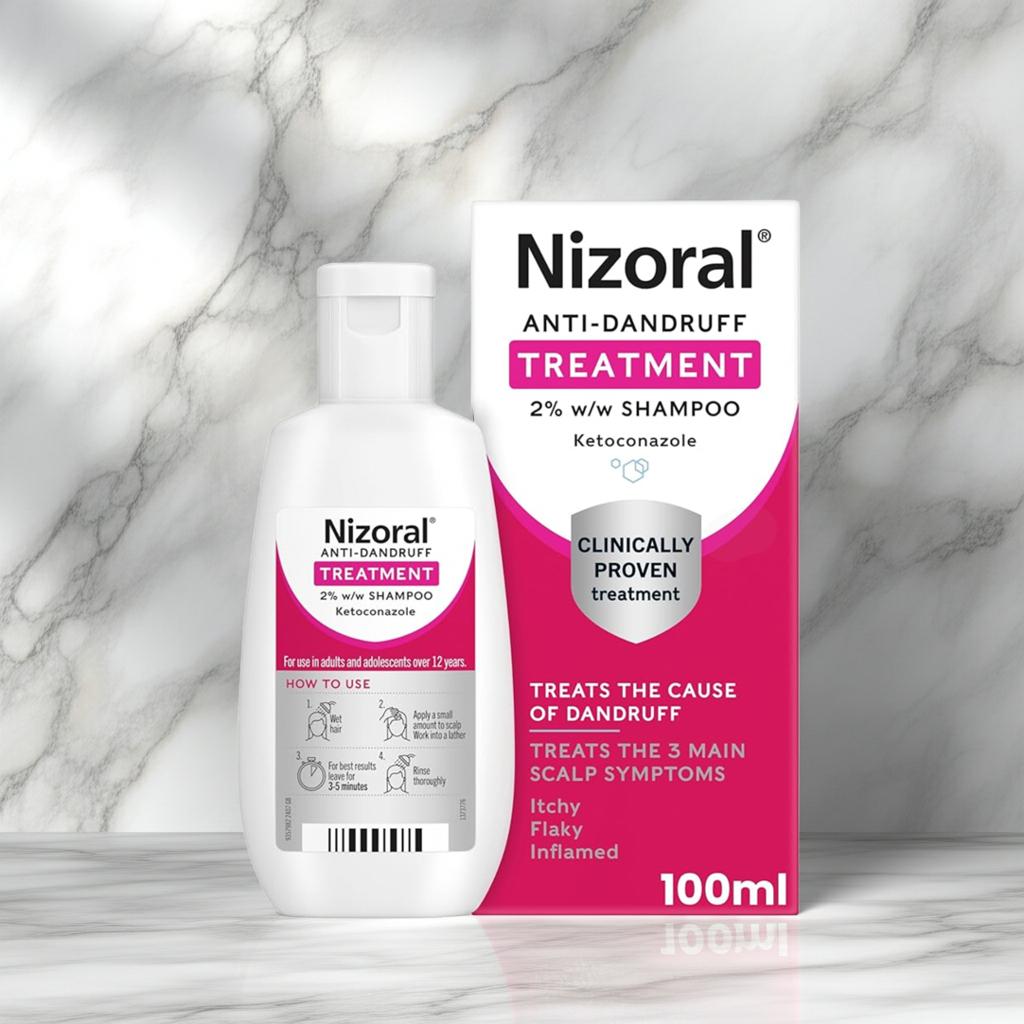 Nizoral Ketokonazol 2% Shampoo – Reduserer Flass og DHT i Hodebunn (100 ml)